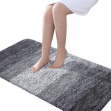 Alfombra Baño Olany De Microfibra Shaggy 112x61 - Gris