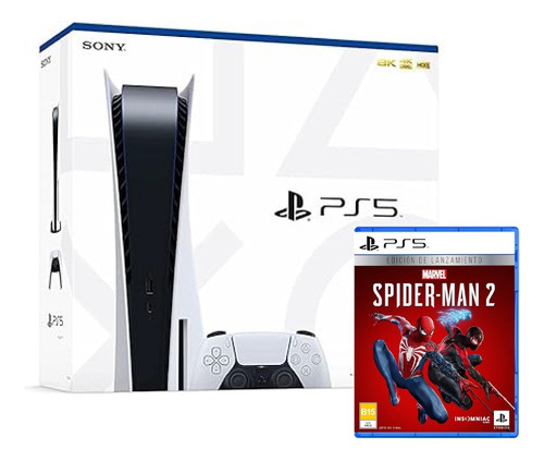 Sony Playstation 5 825gb Marvel's Spider-man 2 Color Blanco 