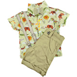 Conjunto Safari Camisa Menino Festa Infantil Temático Susp C
