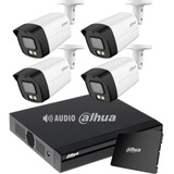 Kit 4 Camaras Seguridad Dahua Con Audio 1080p 2mp Disco 1 Tb