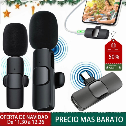 Micrófono De Solapa Inalámbrico Con Tipo C Para Ios