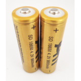 2 Baterias Recarregável 18650 9800mah 4.2v Lanterna Tática