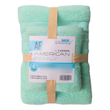 Set De Toallas American Family ( 4 Piezas ) Color Menta