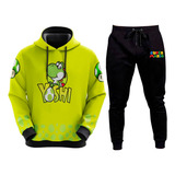 Conjunto De Moletom Infantil Yoshi Super Mario Game Filme 