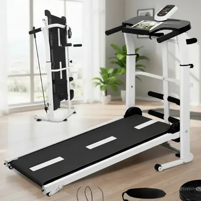 Caminadora Mecánica Plegable Silenciosa Multifuncional, Inclinación Ajustable, 150kg De Carga, Portátil, Para Ejercicio En Hogar Y Oficina | Envío gratis