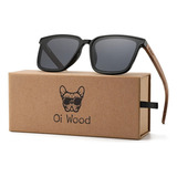 Lentes De Sol Gafas Oi Wood 8052 Negro Polarizados Filtro Uv