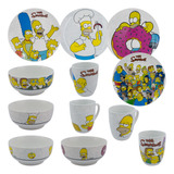 Vajilla Porcelana Simpsons Homero Bart C Tazas 12p Colección