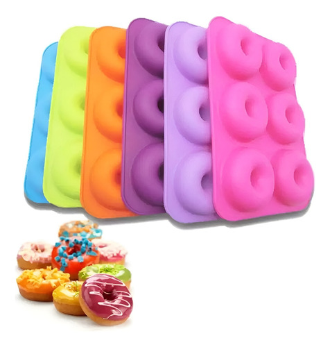 Pack X4 Moldes Silicona Moldes De Silicona Donuts Mini Dona