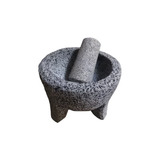 Molcajete  Artesanal Piedra Volcánica. 12 Pulgadas