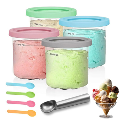 4 Helados Vasos Para Ninja Creami Nc301 Nc300 16oz 4pz A | Meses sin interés
