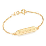 Pulseira Rommanel Infantil Abençoada Folheado Ouro 551499