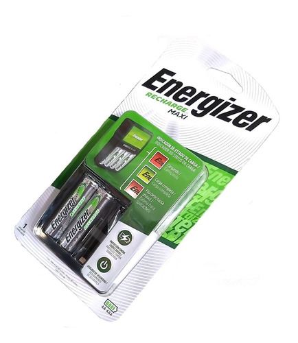 Cargador Energizer Maxi Aa Aaa + 2 Pilas Recargables Aa