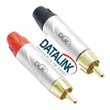 Kit 10 Plug Rca Linha Macho Datalink Dlk 5 Vm + 5 Pt