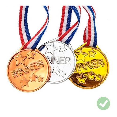 Medallas Podio Ganador Evento Deportivo Niños 3unidades Jg8z