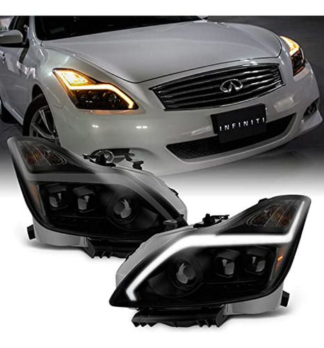 Faros Proyector Led Ahumados Para G37 / Q60 Coupe