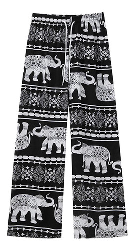 Pantalones De Yoga Hombres Casual Elefante Estampado Dama