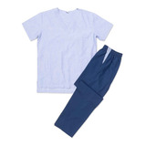 Ambo Oh! Wear Uniforme Médico - Gamma Mix Celeste Con Azul