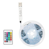 Tiras De Luces Led Usb Con Control Infrarrojo Rgb Smd2835 Dc