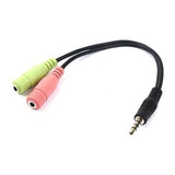 Cable Adaptador Audio Jack 3,5mm Microfono Auricular Pc Ps4