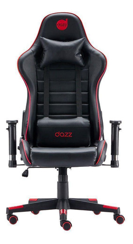 Cadeira Gamer Dazz Prime-x V2 Preto E Vermelho Material Do Estofamento Couro/tecido
