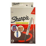 Marcadores Negros Sharpie Fino X 14 Unidades