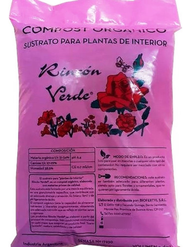 Tierra Mejorada Compost Rincon Verde Biofertyl 25dm