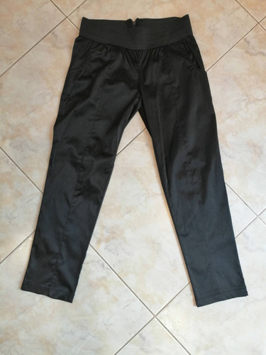 Pantalon De Vestir Tela Razada Color Negro Talle 3