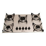 Fogão Cooktop A Gás 5 Bocas Inox 