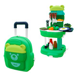 Set Cocina Mochila Con Rueditas 3 En 1 Juguete Niños Regalo