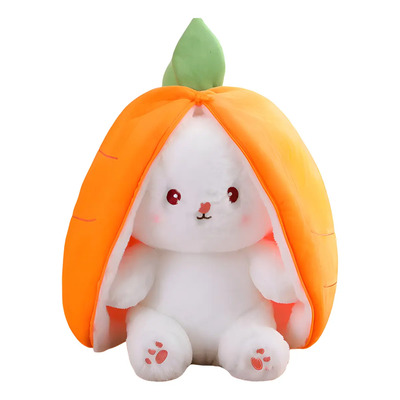 Peluche Conejo Frutal Zanahoria Fresa Orejas Reversible 65cm | Meses sin interés
