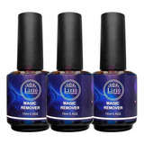 Magic Remover Lirió 15ml Remove Esmalte Gel Kit 3 Unidades