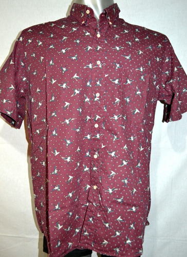 Camisa Hawaiana Pájaros, Vintage. Talle 42
