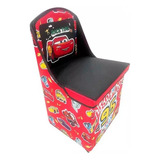 Silla Baul Asiento Plegable Organizador  De Juguetes Cars