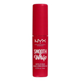 Labial Nyx Smooth Whip Matte Cream Color Cherry Creme 4 Ml Acabado Mate