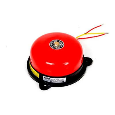 Timbre Alámbrico Redondo 120v Ring Uso Escolar / Alarma Rojo