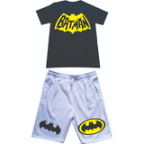 Conjuntos Pantaloneta + Buzo Batman Niños Y Adultos