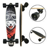 Skate Longboard Fish Completo Black Star - Cat