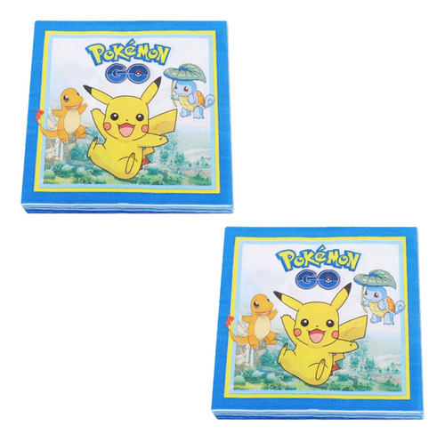 Pack 20 Servilletas Para Cumpleaños Pokemon - Glovers