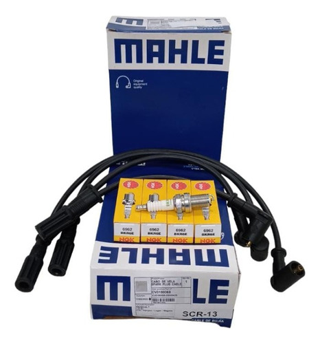 Juego Cables Mahle + Bujias Ngk Bkr6e Logan 1.6 8v K7m