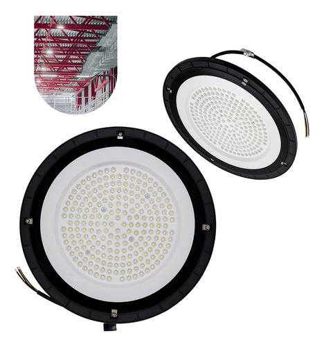 Luminária Led Ufo 200w Highbay Ip67 Galpão Bivolt Frio 6500k