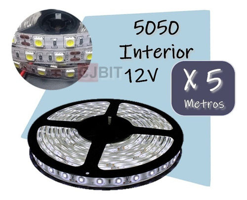 Tira De 300 Leds 5050 En Rollo De 5 Metros 12v