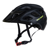 Casco Para Bicicleta Wolfbase Pro Mtb Negro Mate