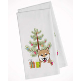 Juego De 2 Paños De Cocina Árbol De Navidad Y Shiba I...