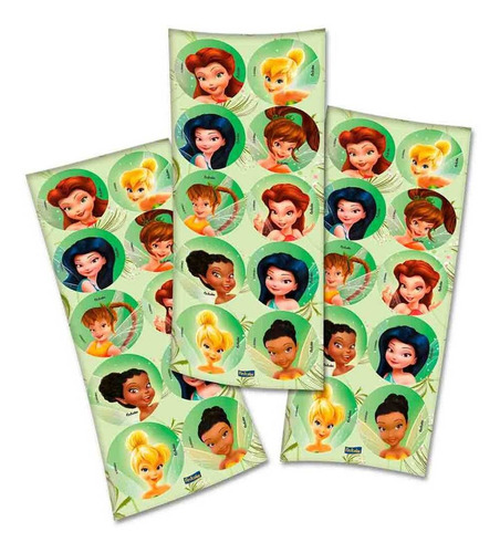 Adesivo Redondo 4cm Fadas Disney Festcolor 30und