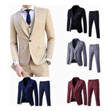 .. Blazer De Boda De Fiesta Slim-fit De Tres Piezas Para