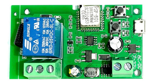 Placa Rele Interruptor Pulso 5v 7 32v Porton Wifi Smartlife