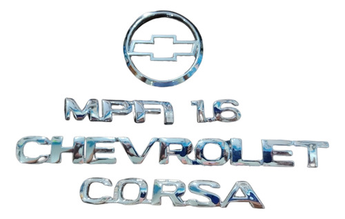 Kit Emblemas Corsa Chevrolet 1.6 Mpfi 5piezas Foto 2