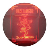 Lampara 3d App Incluida House Lannister Got + Pilas