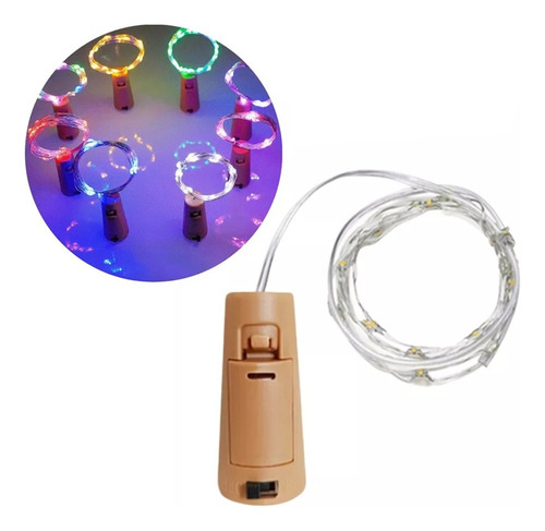 Pack X10 Luces Corcho Hada Alambre Micro Led Boda 