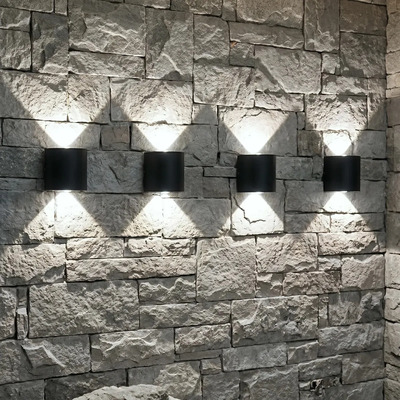 Paquete 4 Piezas Arbotante 4w Led Blanca Fria 6500k Exterior Color Negro | Meses sin interés